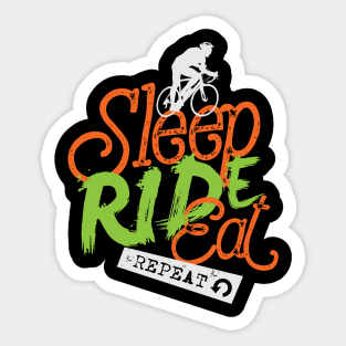 Sleep Ride Eat Repeat Sticker